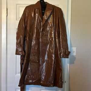 New Pinko faux leather leather trench coat
